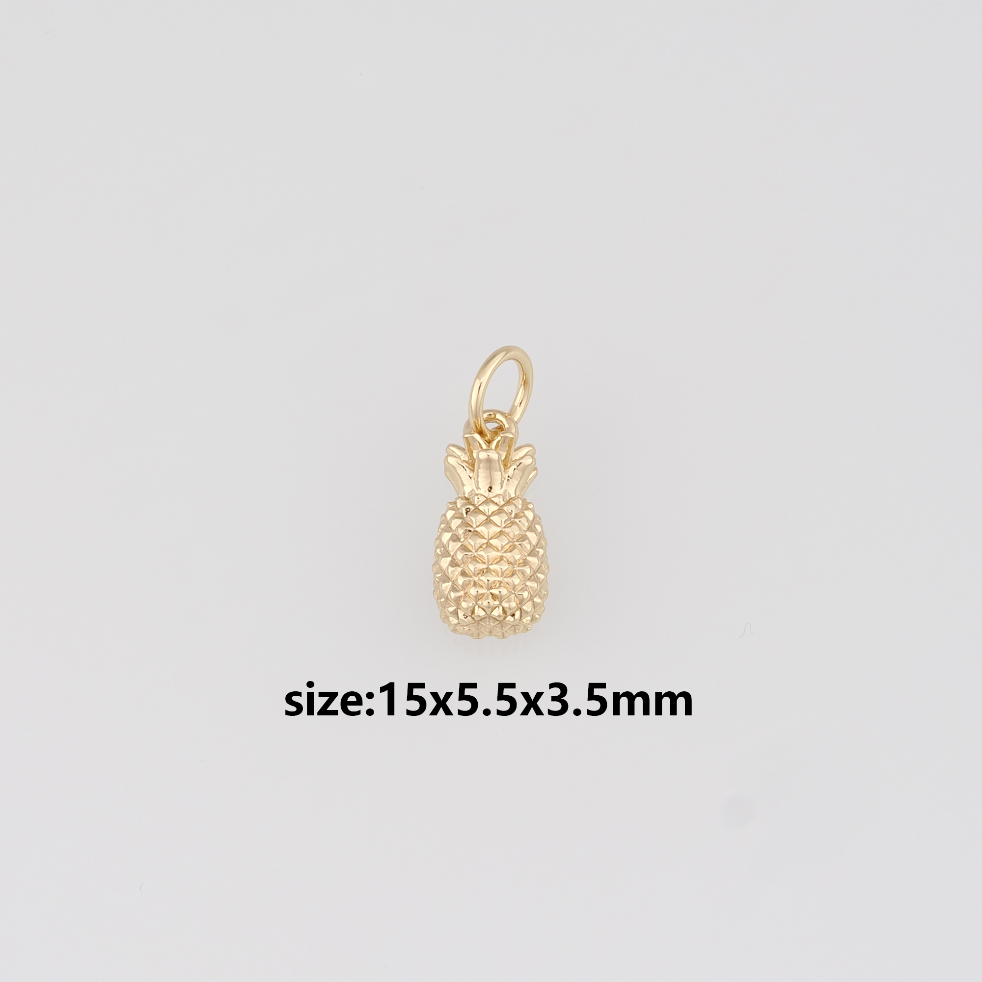 18K Gold Filled Pineapple Pendant,Fruit Charm,Pineapple Earrings Necklace for DIY Jewelry Making Supply