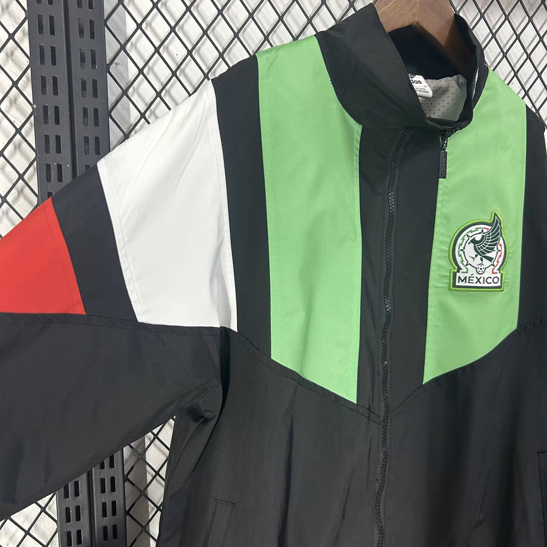 2026 Mexico EQT Black Green Retro Windbreaker