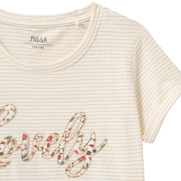Yigga Mädchen T-Shirt mit Streifen