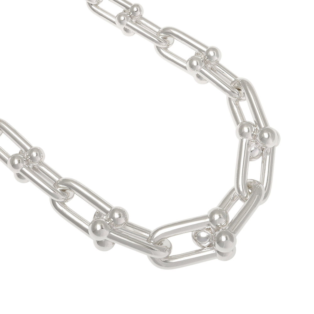 Tiffany & Co. Hardware Graduated Link Necklace Sterling Silver 60153092