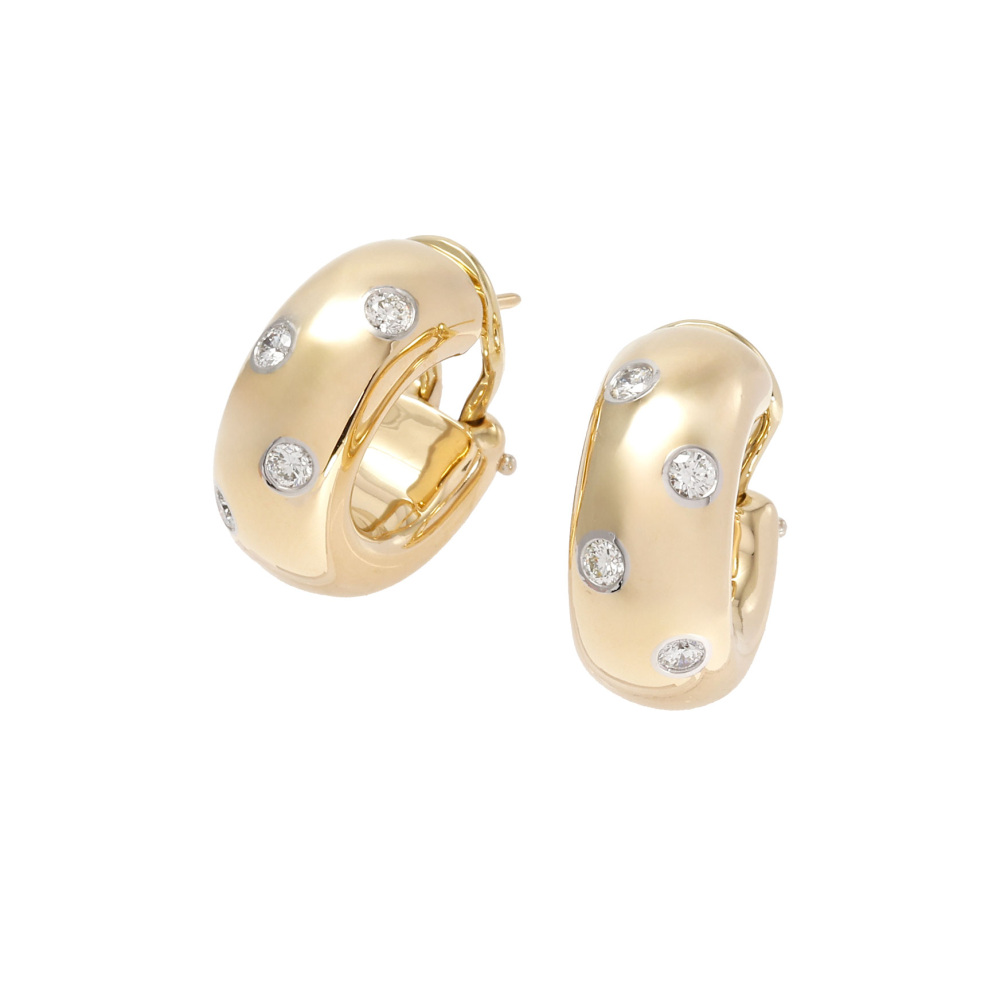 Tiffany & Co. Dots Earrings Platinum & 18K Yellow Gold Diamond
