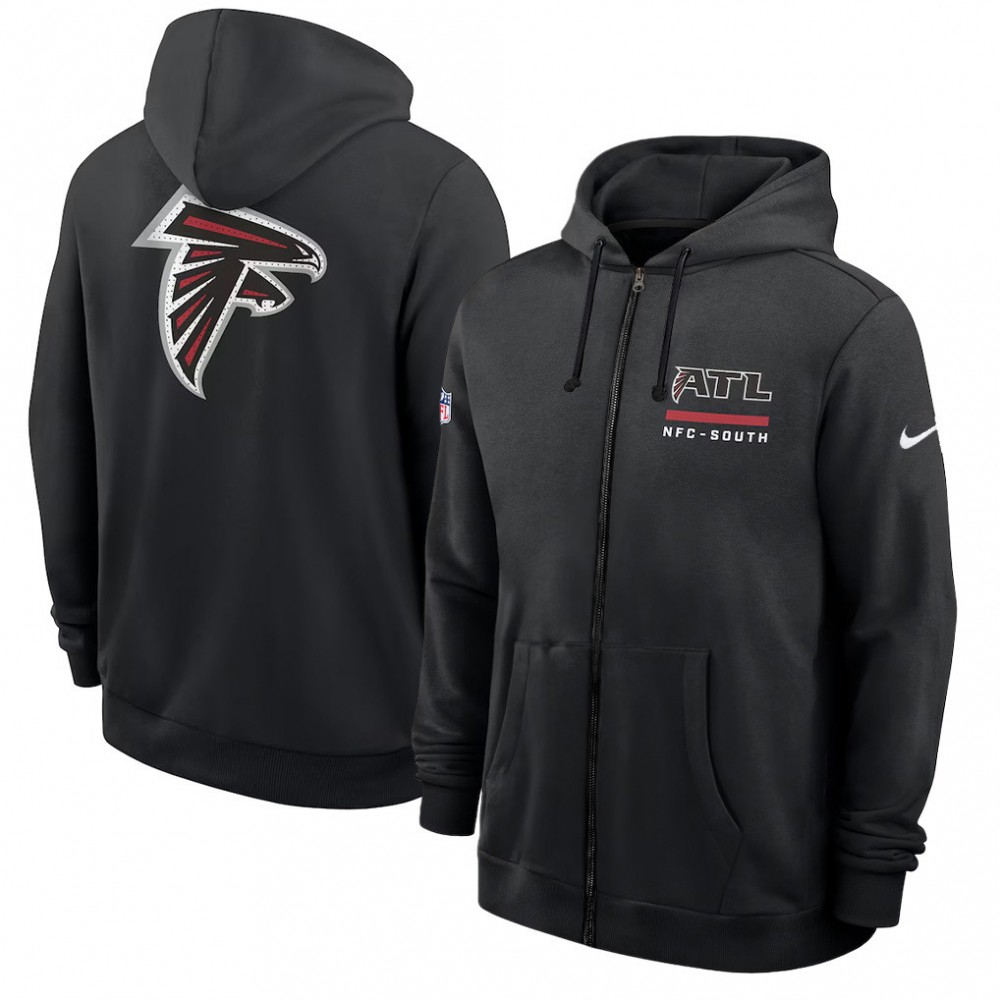 Men's Atlanta Falcons Utility Player Sideline NFL Full-Zip Hoodie