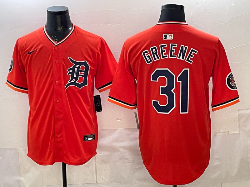 Men's Detroit Tigers Riley Greene #31 Orange Game Player Jersey