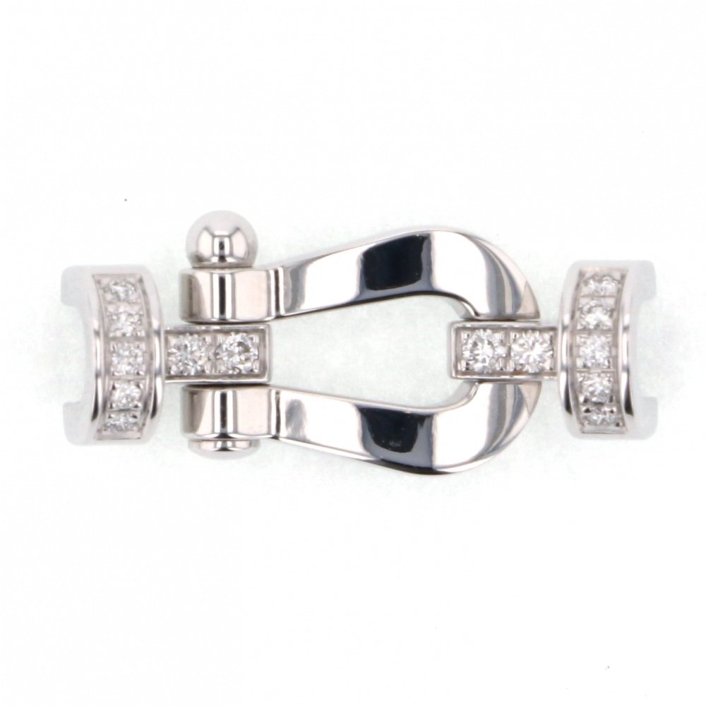 FRED Force 10 Mm Half Diamond Accessory 18K White Gold 0B0076