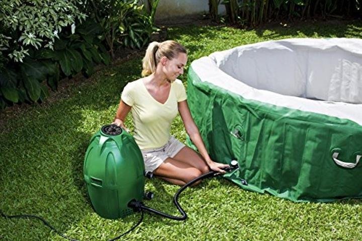 coleman-saluspa-Inflatable Hot Tub Spa, Green & White