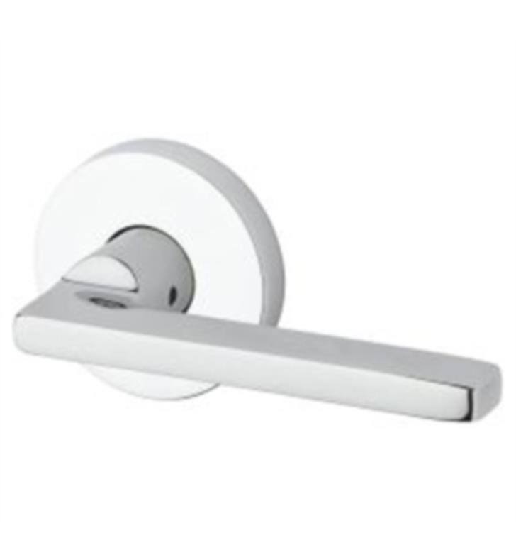 Baldwin PS.SQU.CRR.150 Passage Square Lever u0026 Contemporary Round Rose Satin Nickel