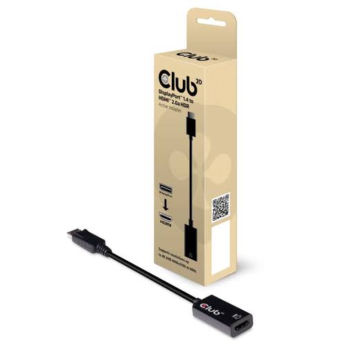 Club 3D - Adapter - DisplayPort male to HDMI female - 7.5 in - 4K support