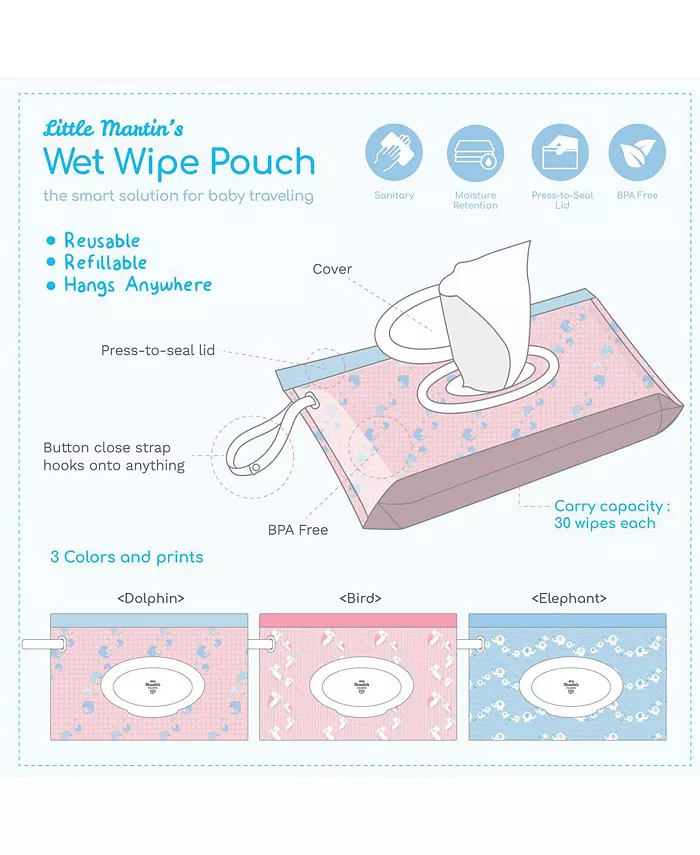 Little Martin's Drawer Little Martin's Wet Wipe Pouches (3-Packs)