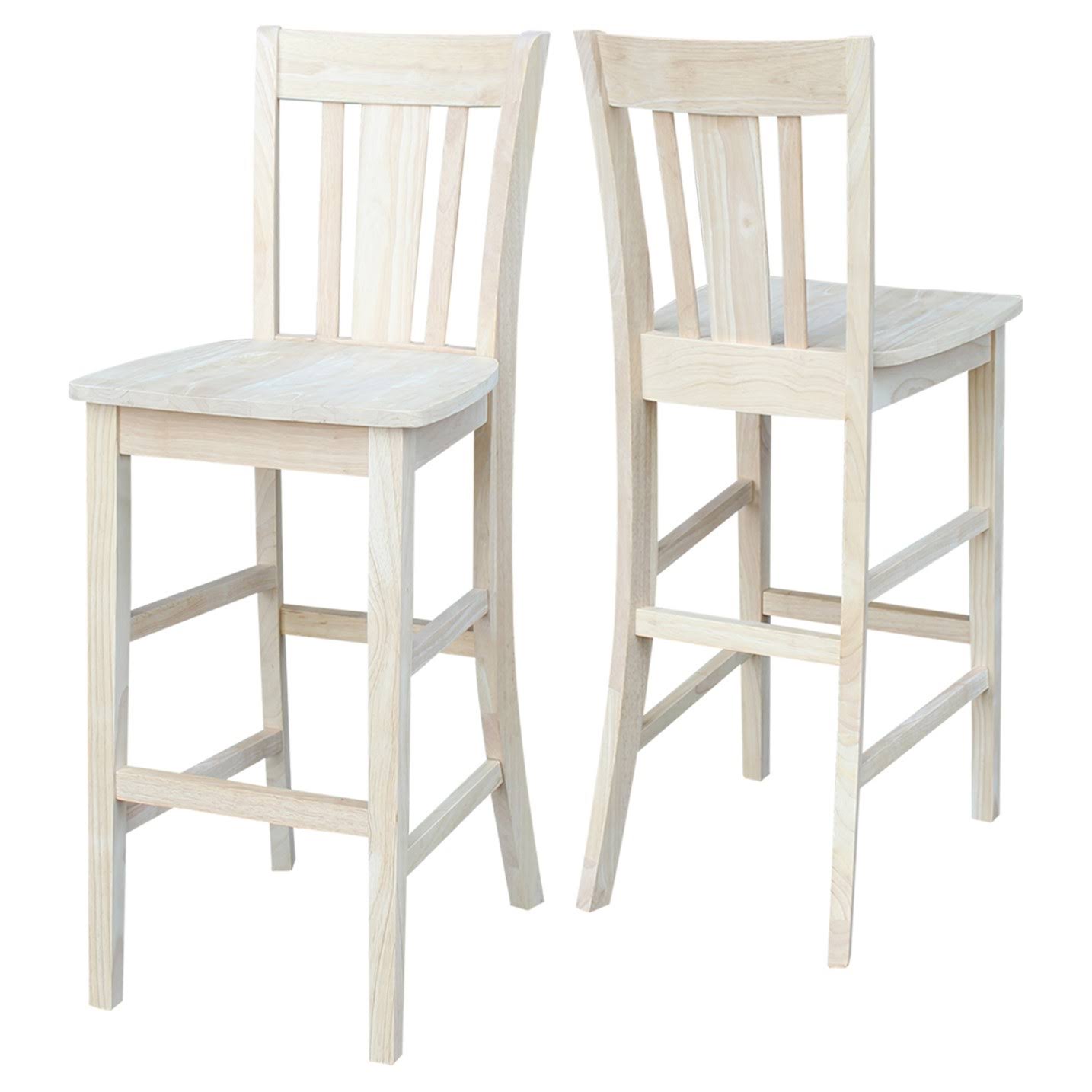 International Concepts 30 in. Unfinished San Remo Bar Stool