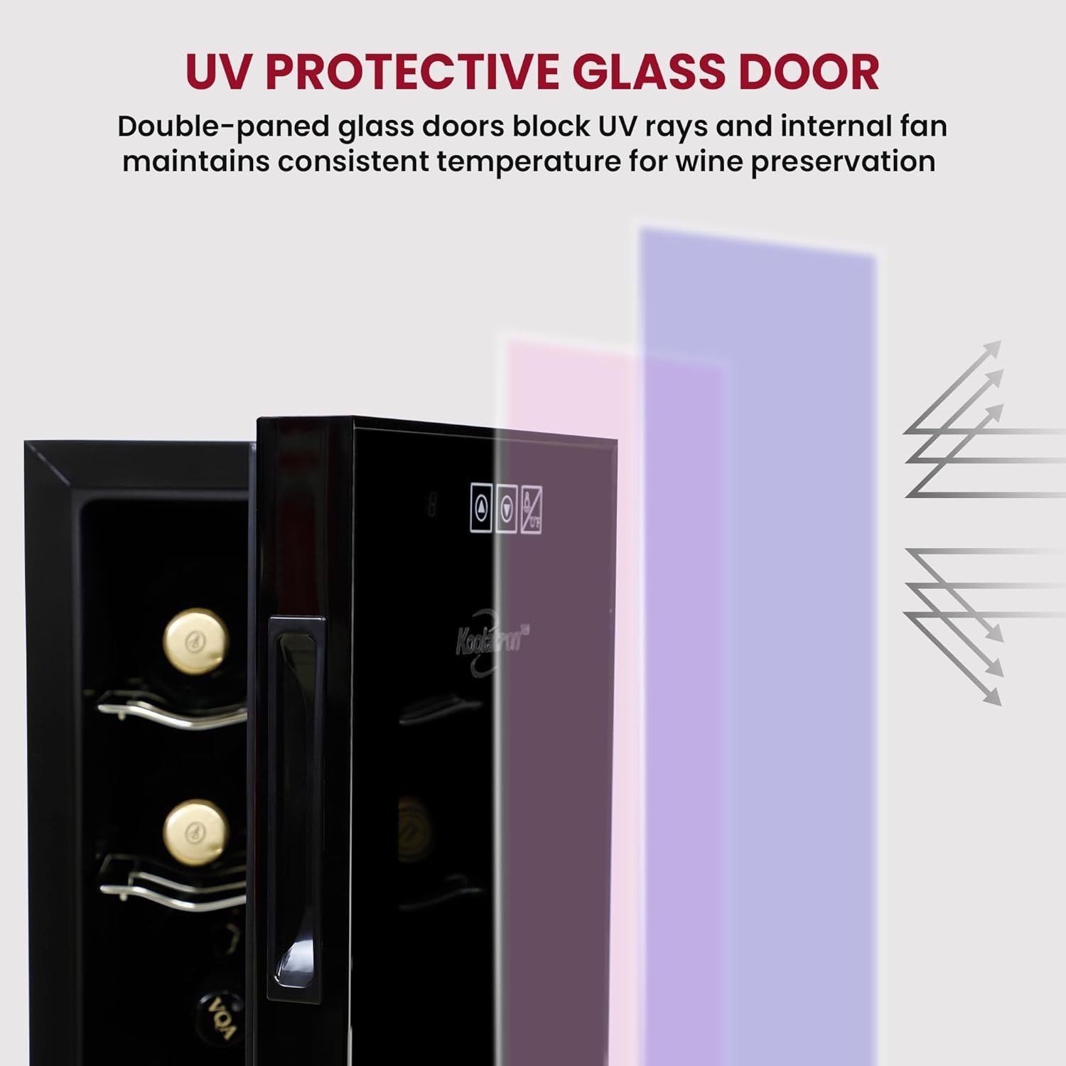 16L (0.6 Cu.Ft) 6-Bottle Wine Cooler Freestanding Countertop Digital Temp Control Black