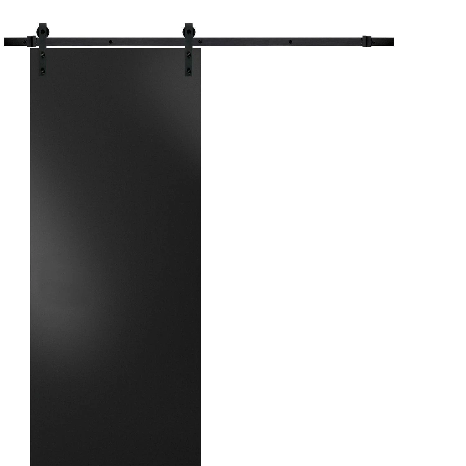 Sturdy Barn Door Hardware / Planum 0010 Black Matte - 28x22 x 80x22