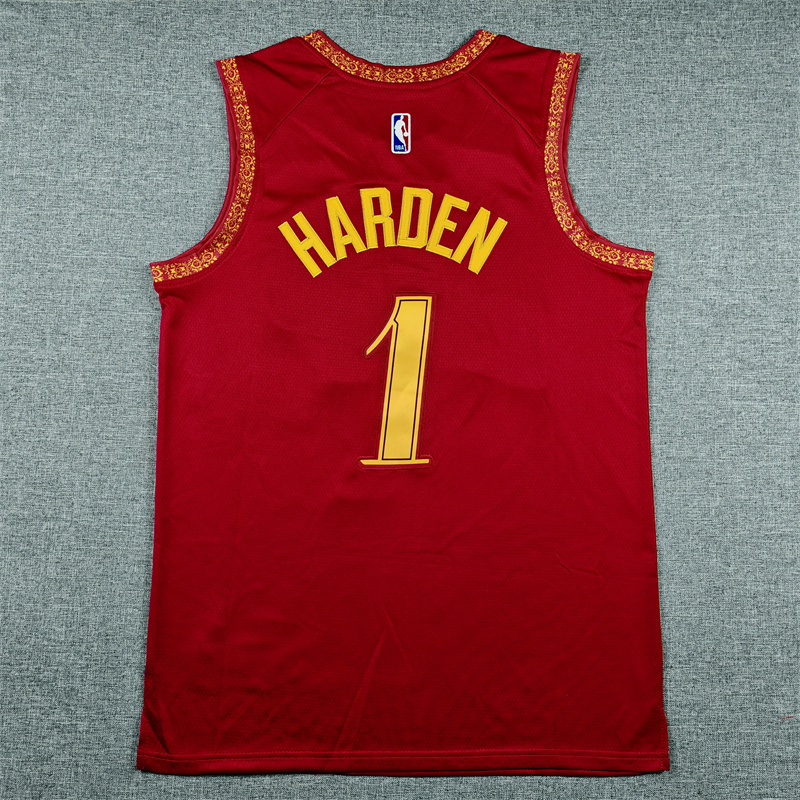 Men's Cleveland Cavaliers James Harden #1 Wine 2023/24 Swingman Jersey - City Edition