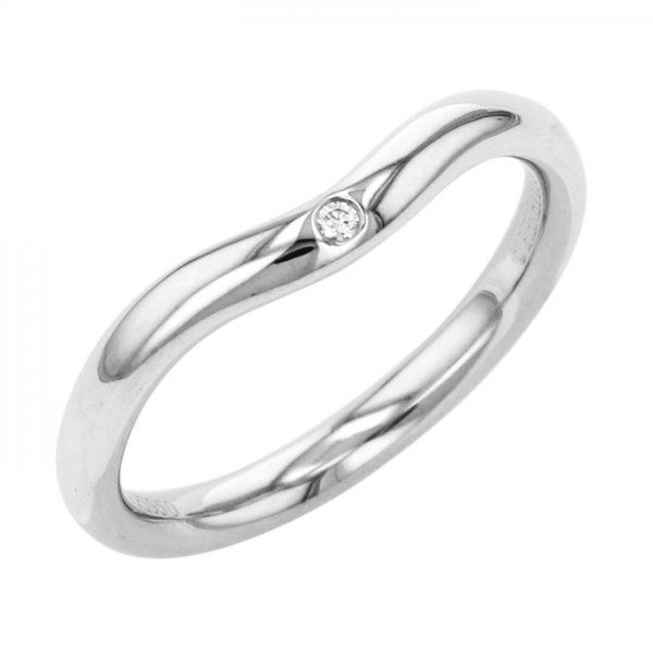Tiffany & Co. Elsa Peretti Curved Band #8 Ring Platinum