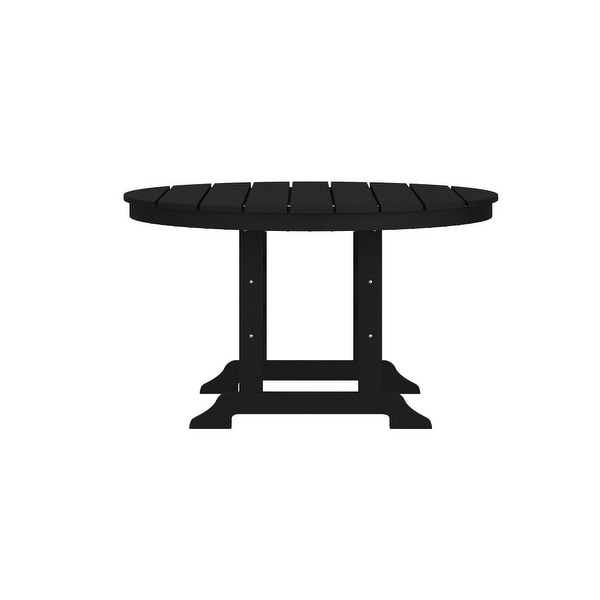Commercial All Weather Adirondack Table and 4 Chairs with Cupholders