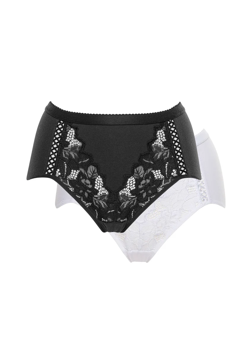 Lot de 2 culottes Coton d'Arum Noir et Blanc