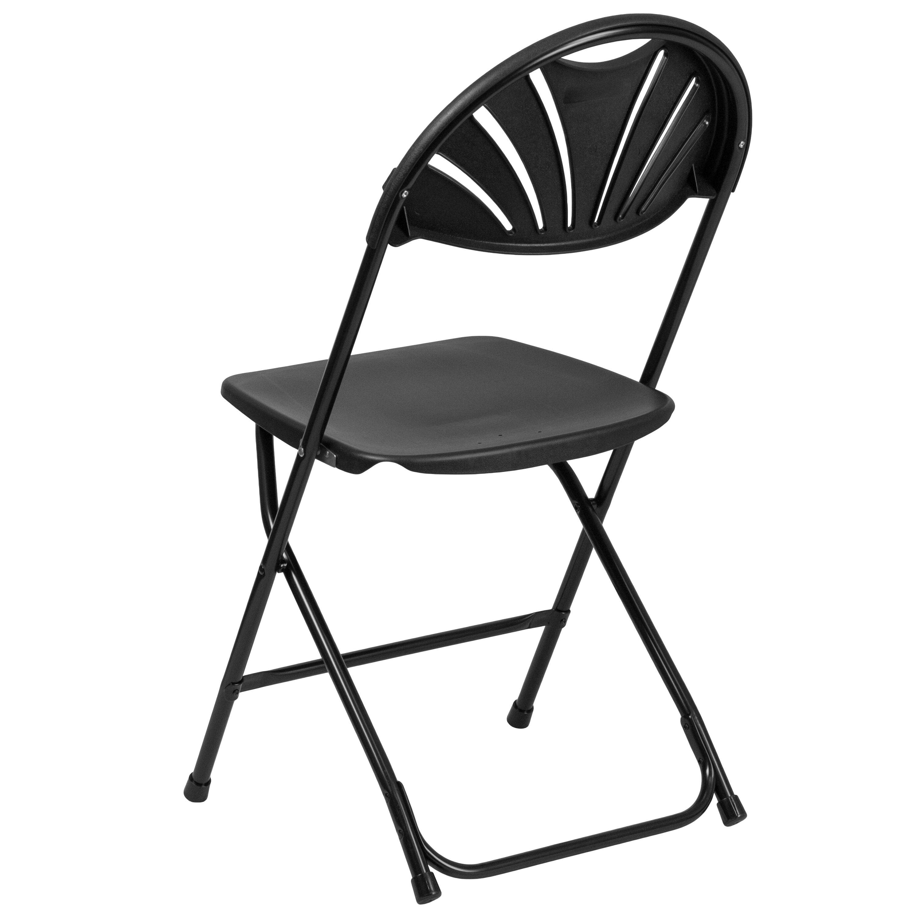 Plastic Fan Back Folding Chair (Set of 2) - White