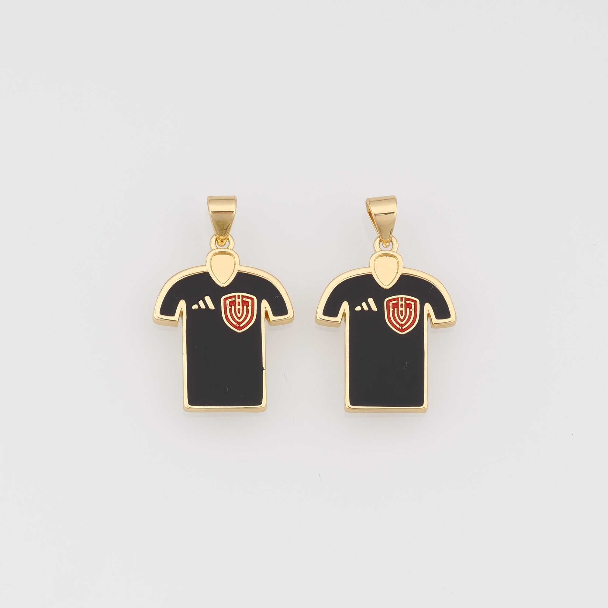Enamel Clothes Pendant,18K Gold Filled Clothes Charm Earrings Necklace for DIY Jewelry Making Supply