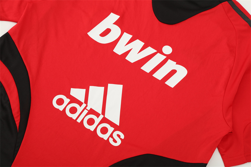 2008/09 AC Milan Retro Short Sleeves Training Jersey - Red 3