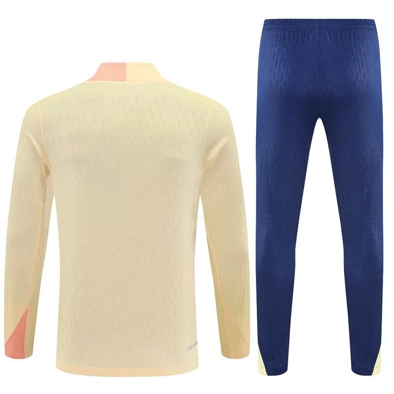 25-26 Barcelona Gold Training Kits Long Football Track suits