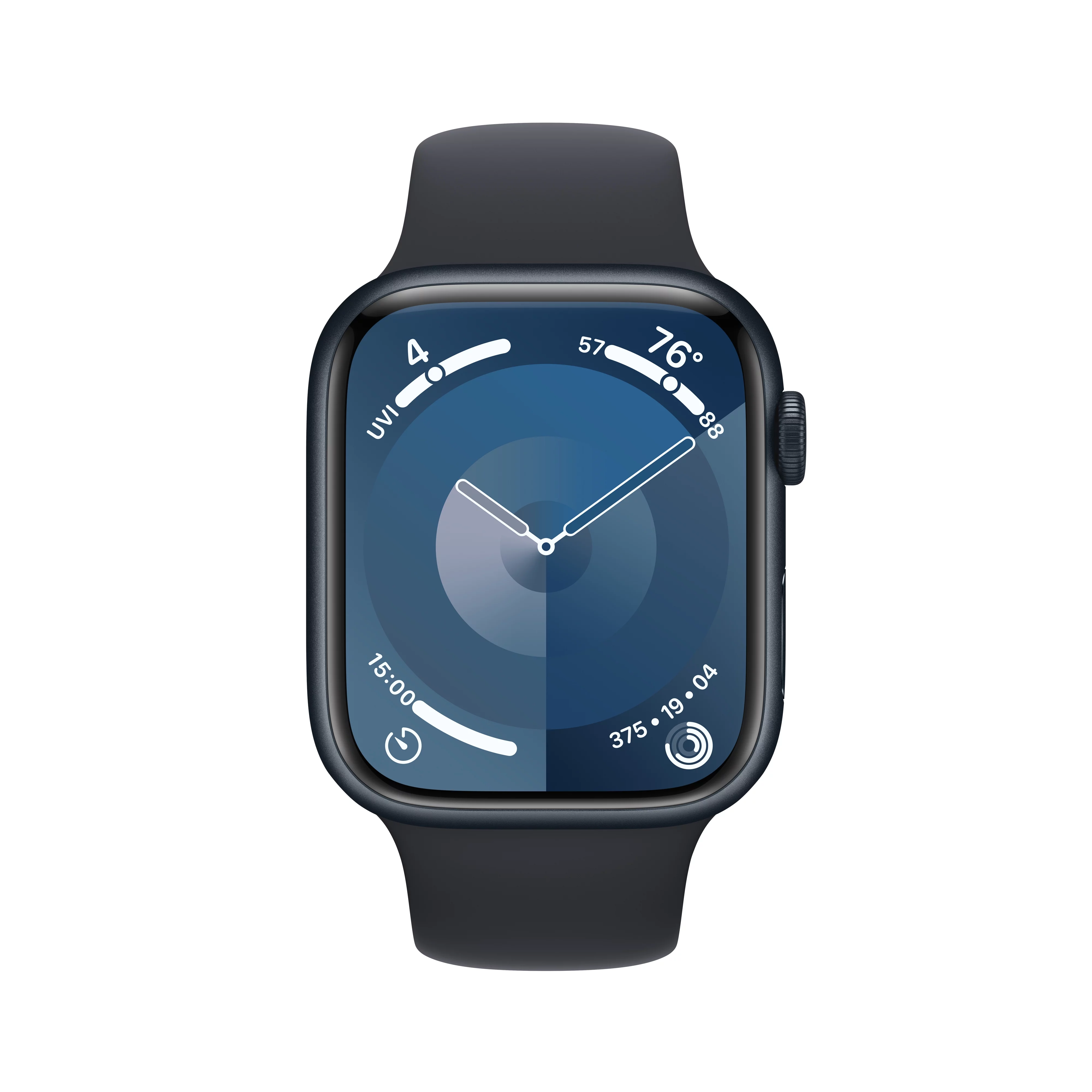 Apple Watch Series 9 GPS + Cellular 45mm Midnight Aluminum Case with Midnight Sport Band - M/L. Fitness Tracker, ECG Apps, Always-On Retina Display, Water Resistant