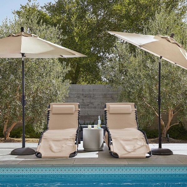Homall Foldable with Facehole,Lounge Coffee Chair 12 Inch High 5Position Adjustable Patio Lounge Chair Beach Pool Coffee Chair