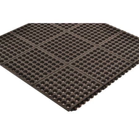 Notrax 650sfr33bl Interlock Drainage Mat,black,3 Ft.x3 ft.