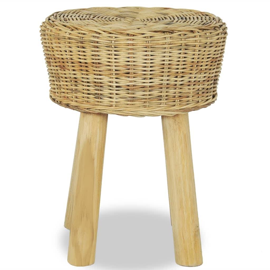 vidaXL Bar Stool Natural Rattan