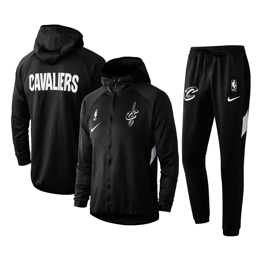 Men's Cleveland Cavaliers 2019/20 Showtime Full-Zip Therma Flex Performance Hoodie