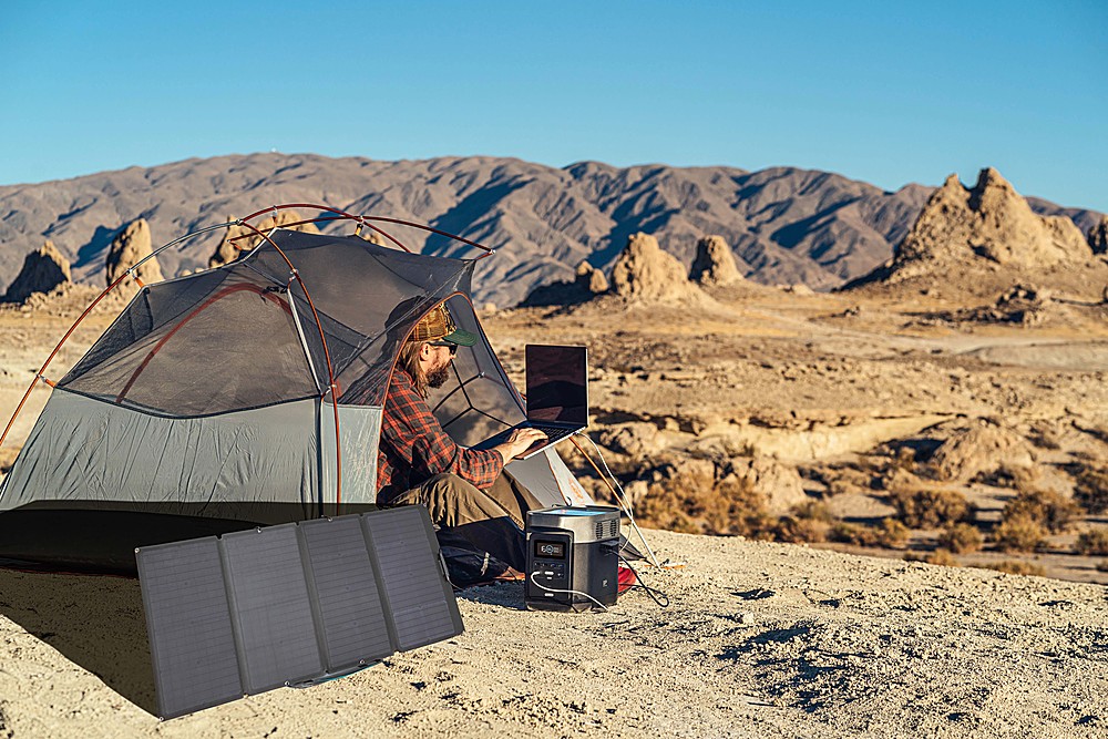 EcoFlow - Foldable 160W Solar Panel - Black
