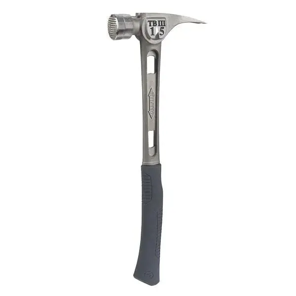 Stiletto Ti-Bone III Titanium Hammer — 15 oz, Milled Face, Ergonomic Curved Handle