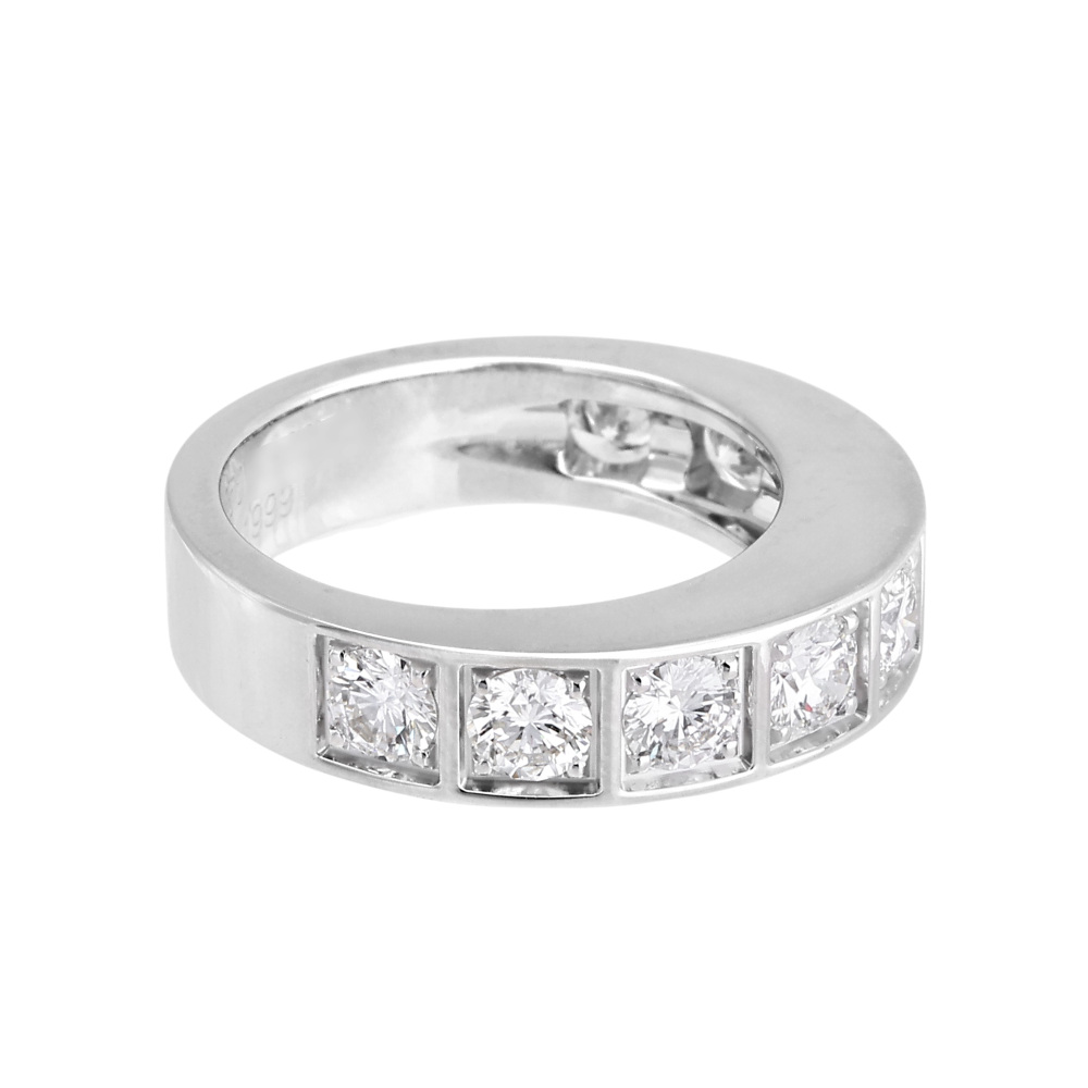 Cartier Tectonic Ring 18K White Gold Diamond B4039600
