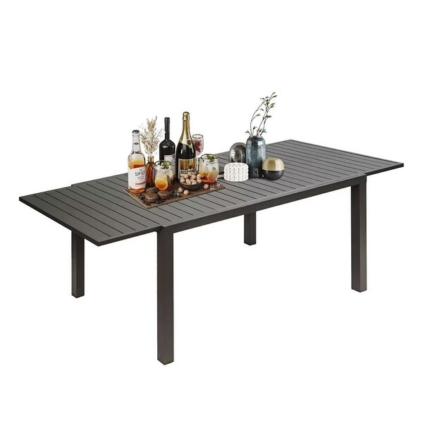 Outdoor Metal Aluminum Expandable Table,for 68 Person,for Garden