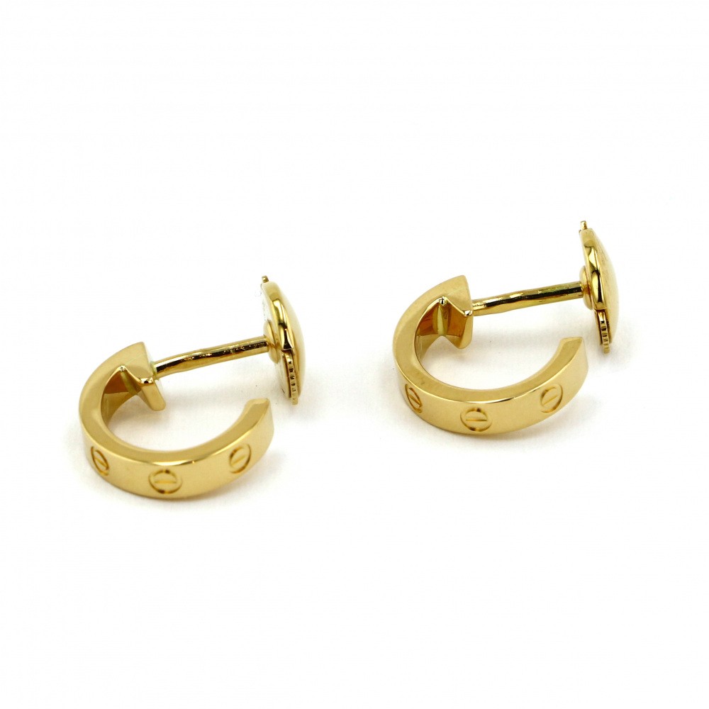 Cartier Love Earrings 18K Yellow Gold
