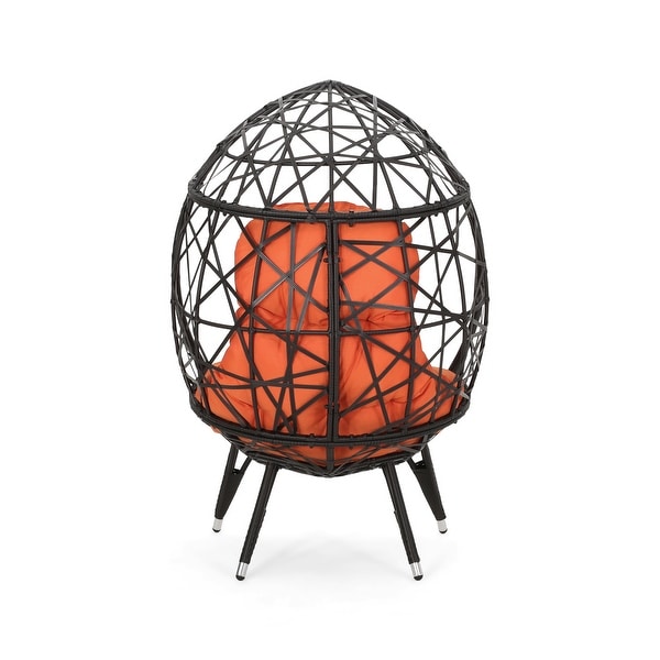 Palazzo Wicker Cushioned Teardrop Chair by Christopher Knight Home