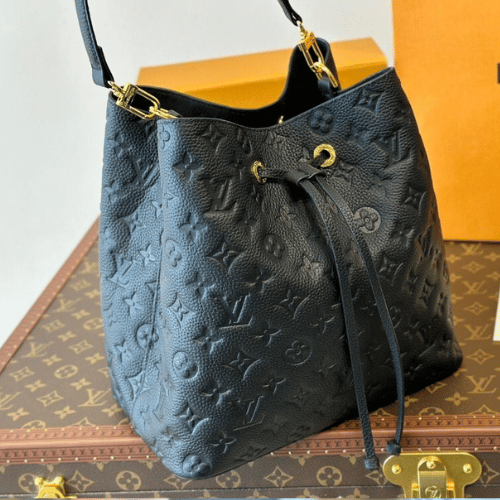 Louis Vuitton Néonoé Mm Monogram Empreinte Black 10.2 Inches M45256
