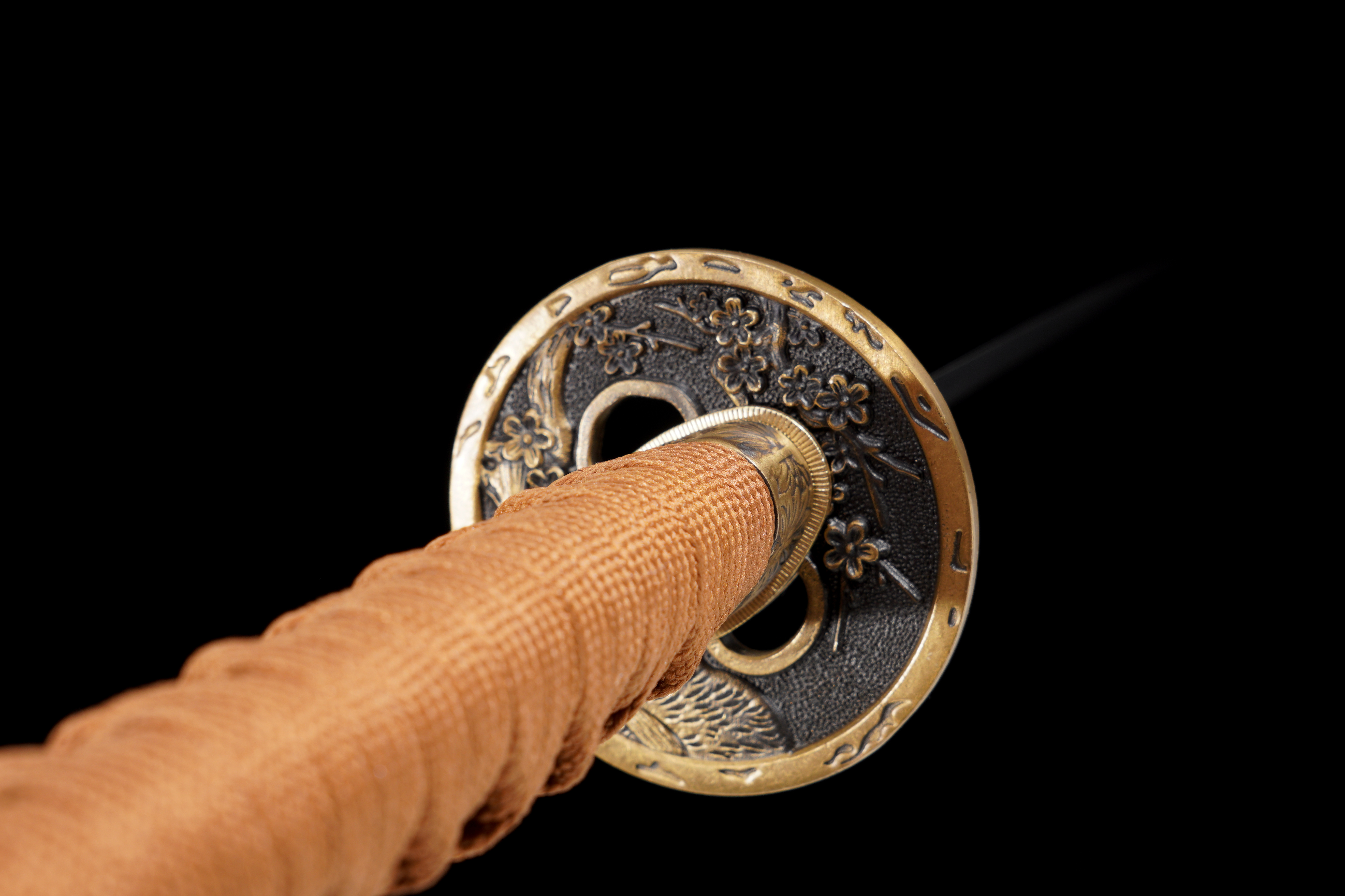 Handmade Katana T10 Steel Clay Tempered Four Gentlemen Saya Full Tang