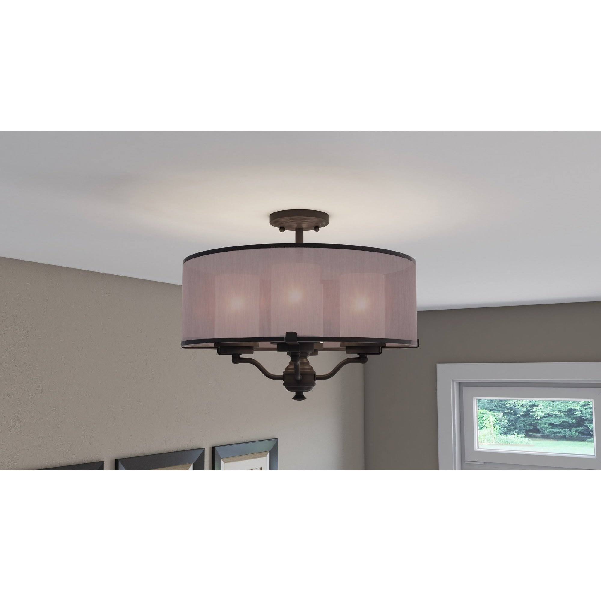 Maxim 24550TSOI Lucid 4-Light Semi-Flush Mount, Oil Rubbed Bronze
