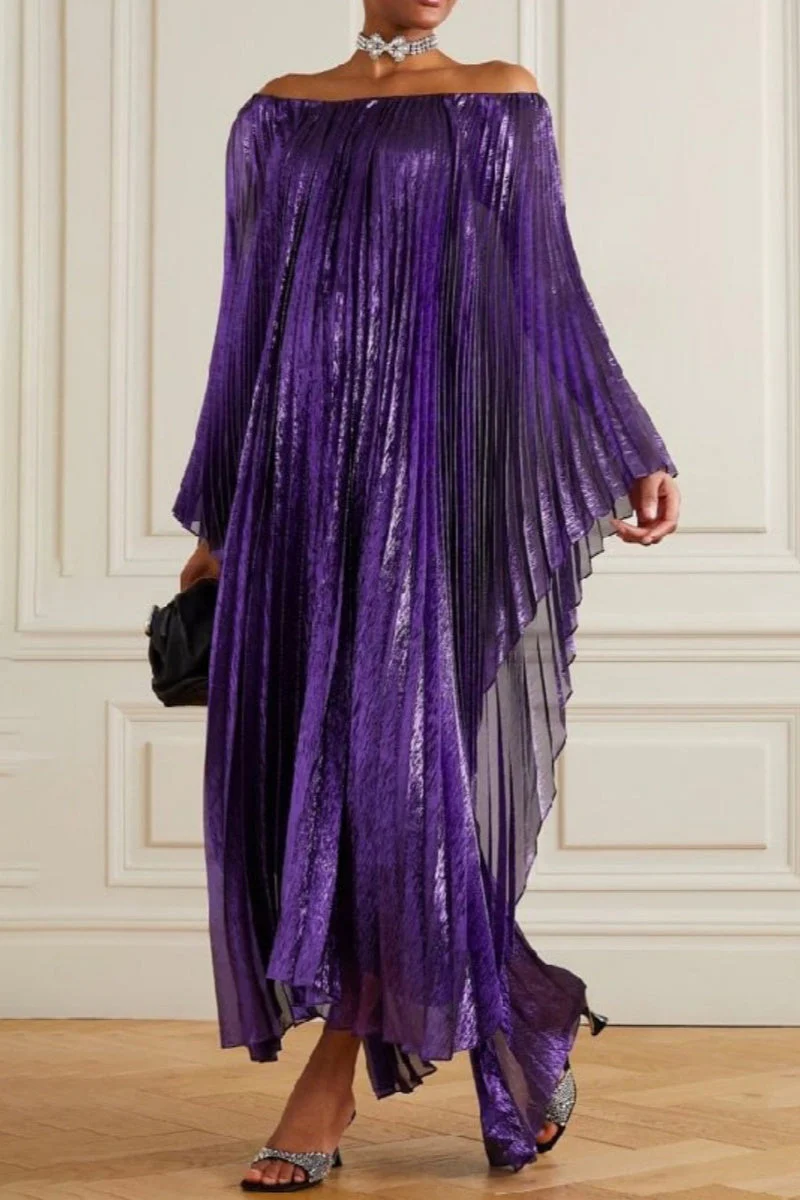 Ruched Off Shoulder Maxi Dress | Elegant Evening GownClistos