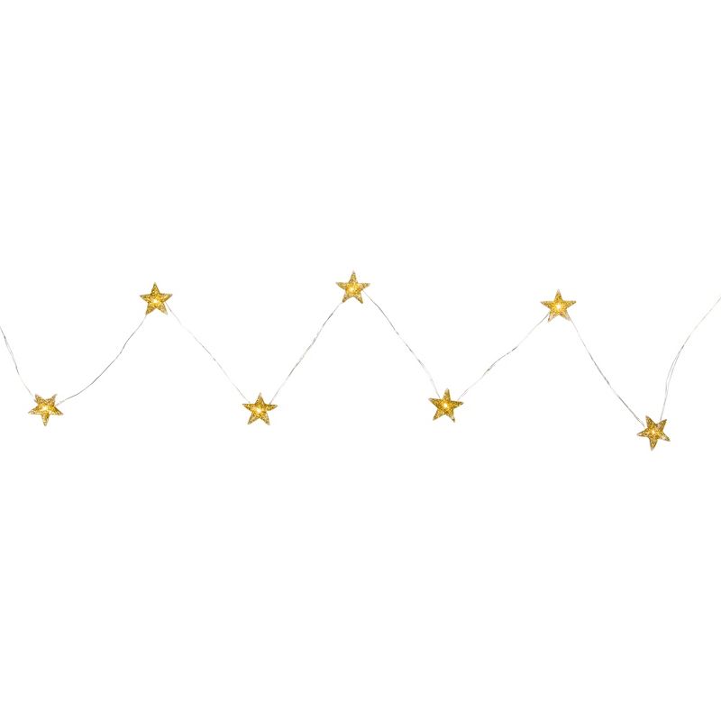 Northlight LED Mini Star Christmas Light Set - Warm White - 5.25' Silver Wire - 20ct