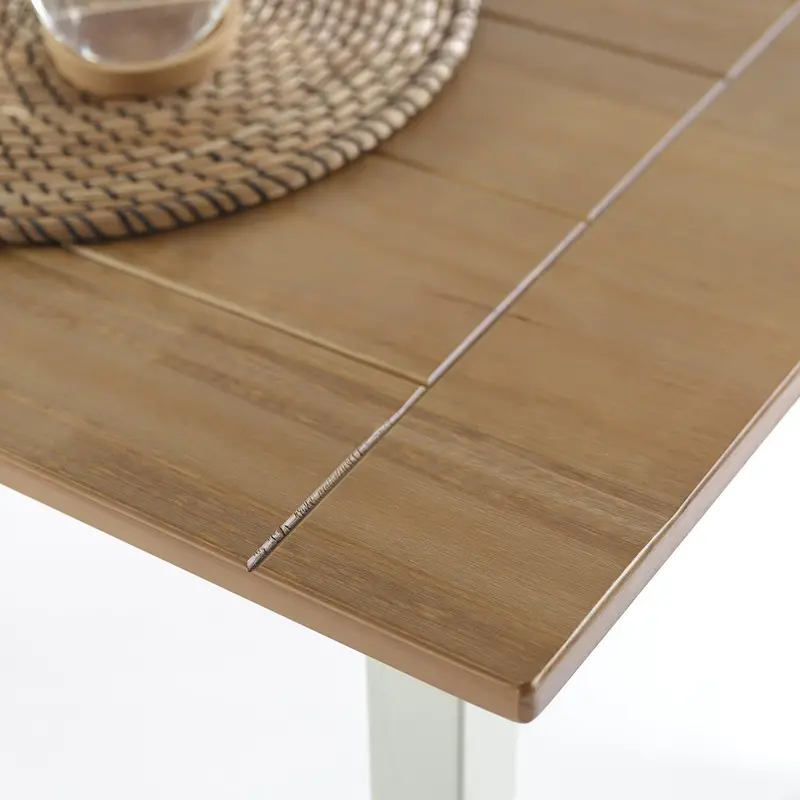 White Farmhouse Dining Table – Solid Wood Table Only, No Chairs Included