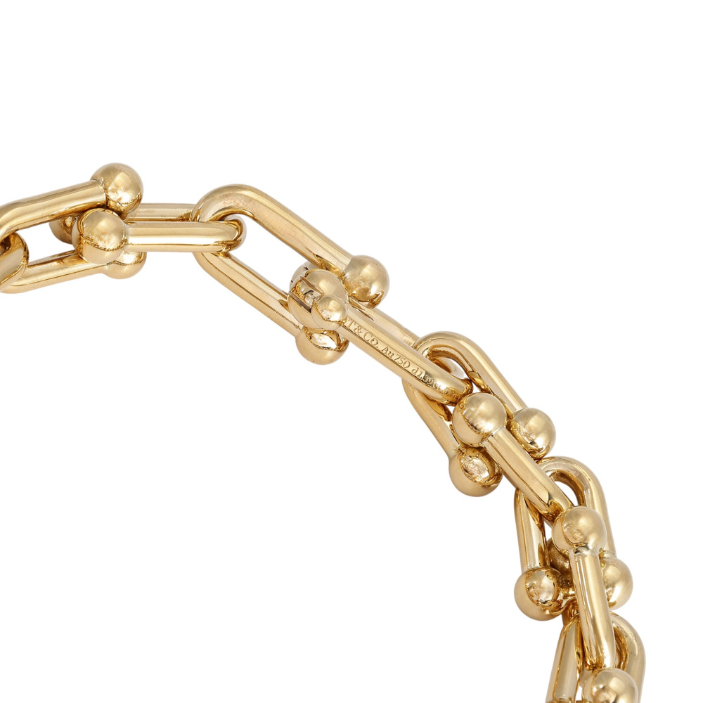Tiffany & Co. Hardware Link Bracelet 18K Yellow Gold Diamond 70751208