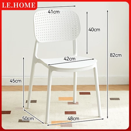 (Ready stock) Plastic Chair Kerusi Makan Pemasangan Percuma Dining Chair Elegant Chair PP Material Modern style