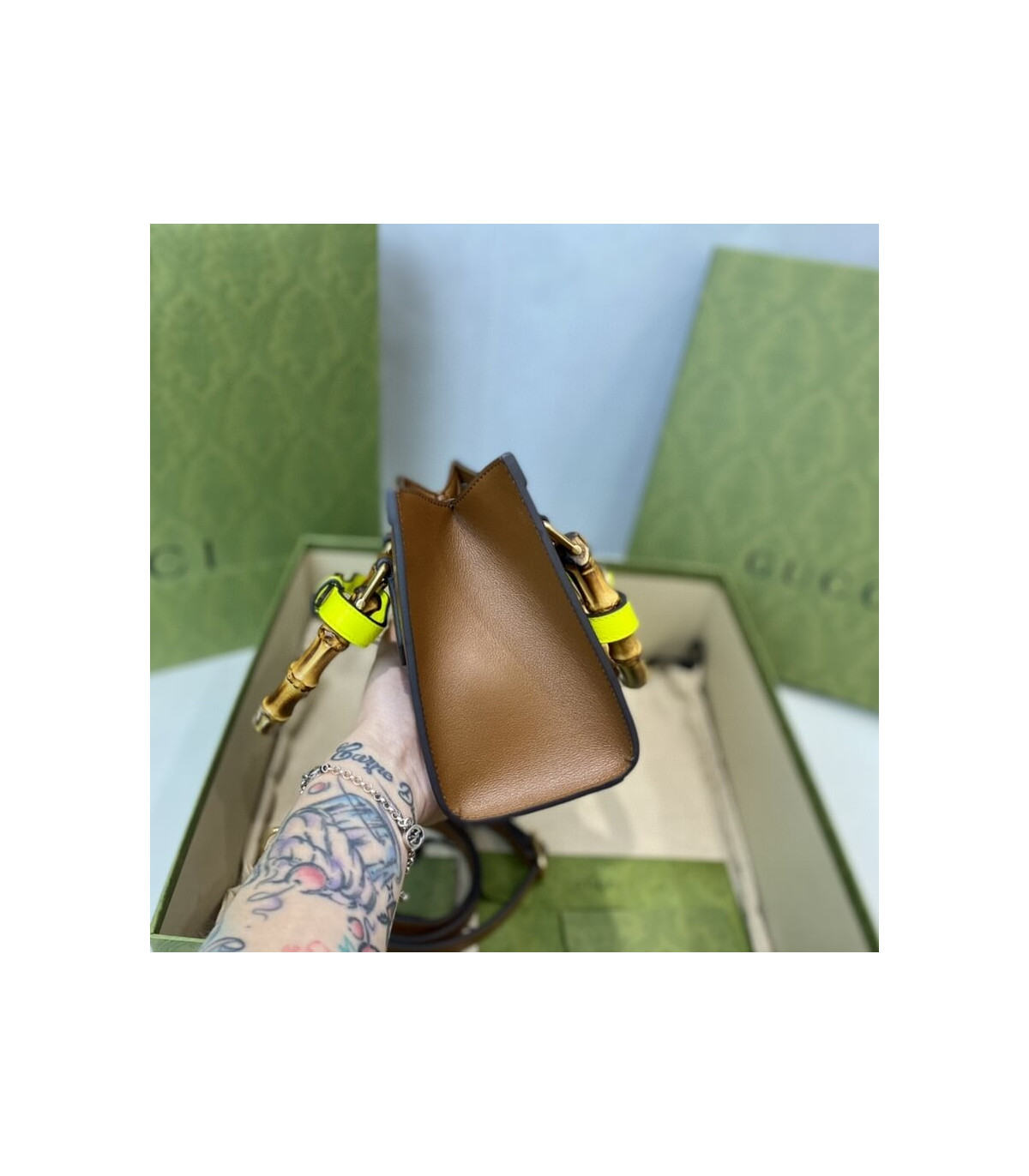 Gucci Diana Mini Tote Bag Brown