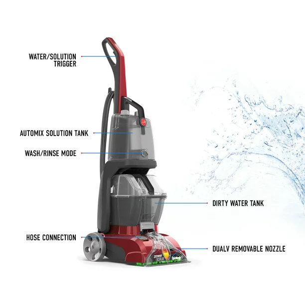 Hoover PowerScrub Carpet Cleaner With SpinScrub Technology， FH50135