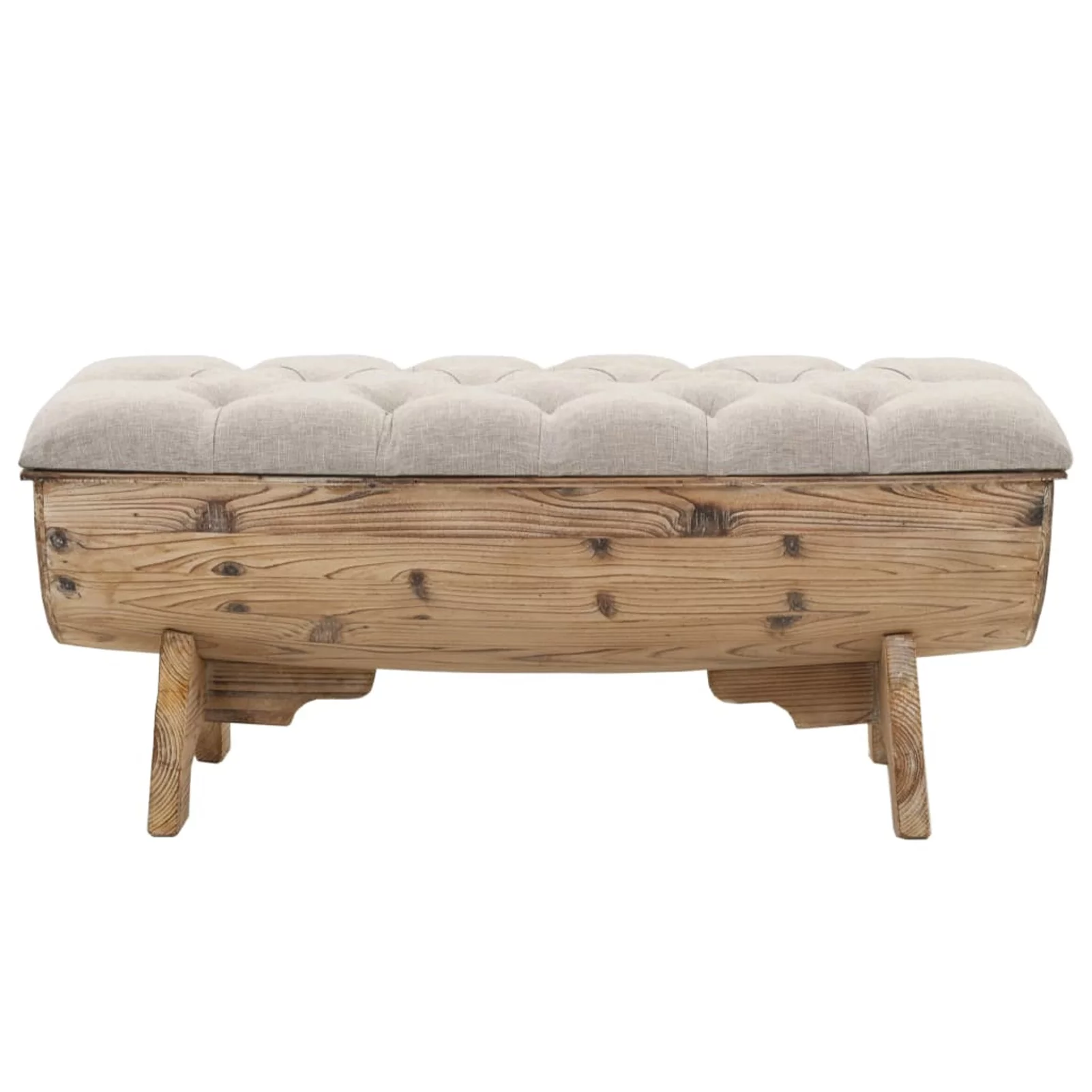 Anself Wooden Storage Bench, Padded Seat Storage Box, Fir Wood Hall Bench for Bedroom, Closet, Entryway, Hallway, Home Furniture 40.6 x 20.1 x 17.3 Inches (L x W x H)