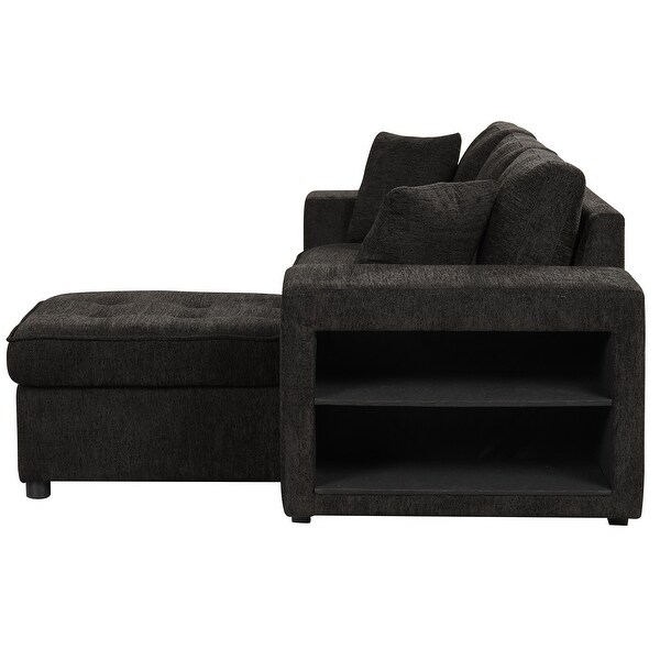 Modern LShape 3 Seat Reversible Sectional Sofa