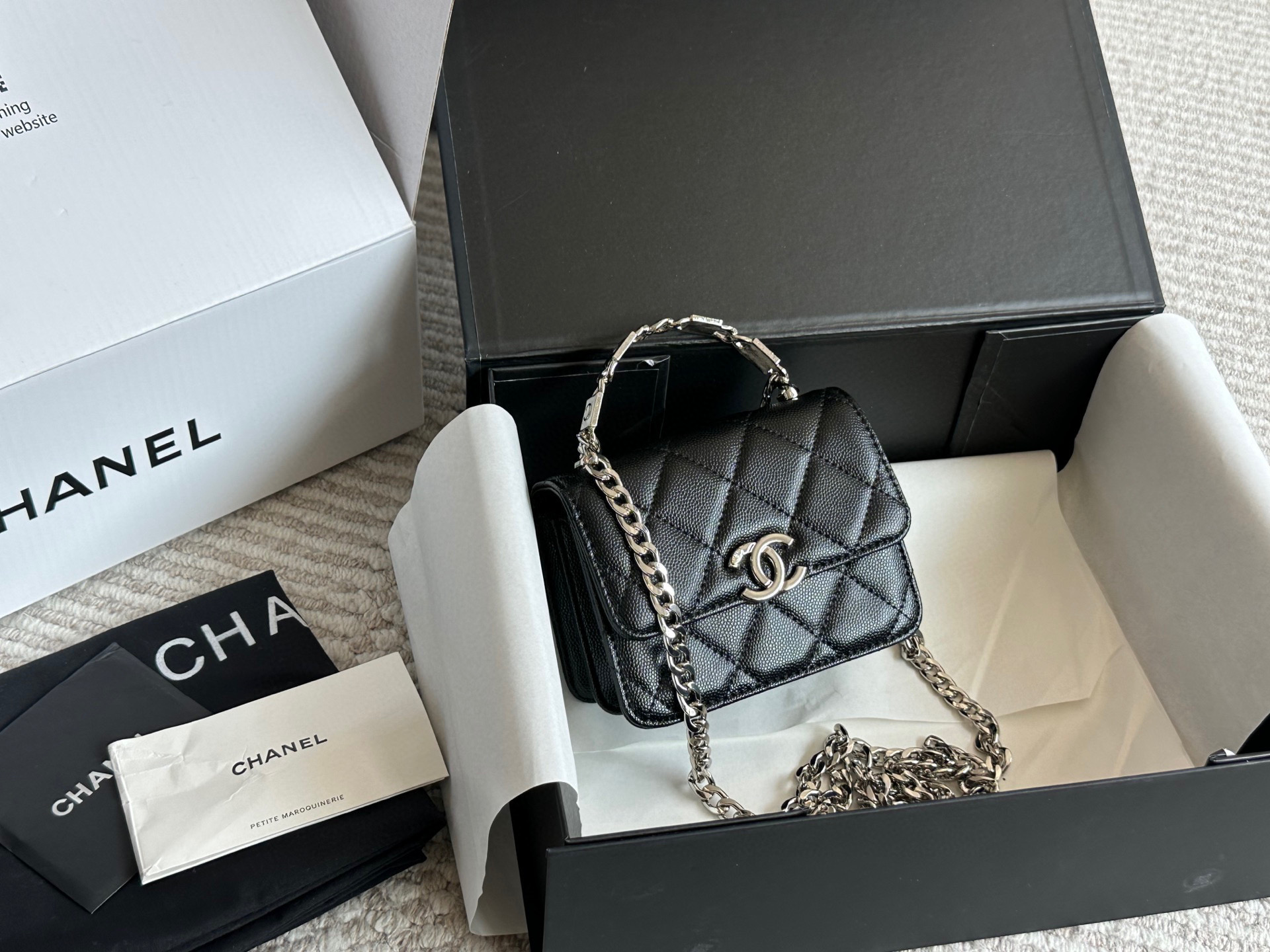 Chanel 22s enamel handle coin purse - cnluxepick