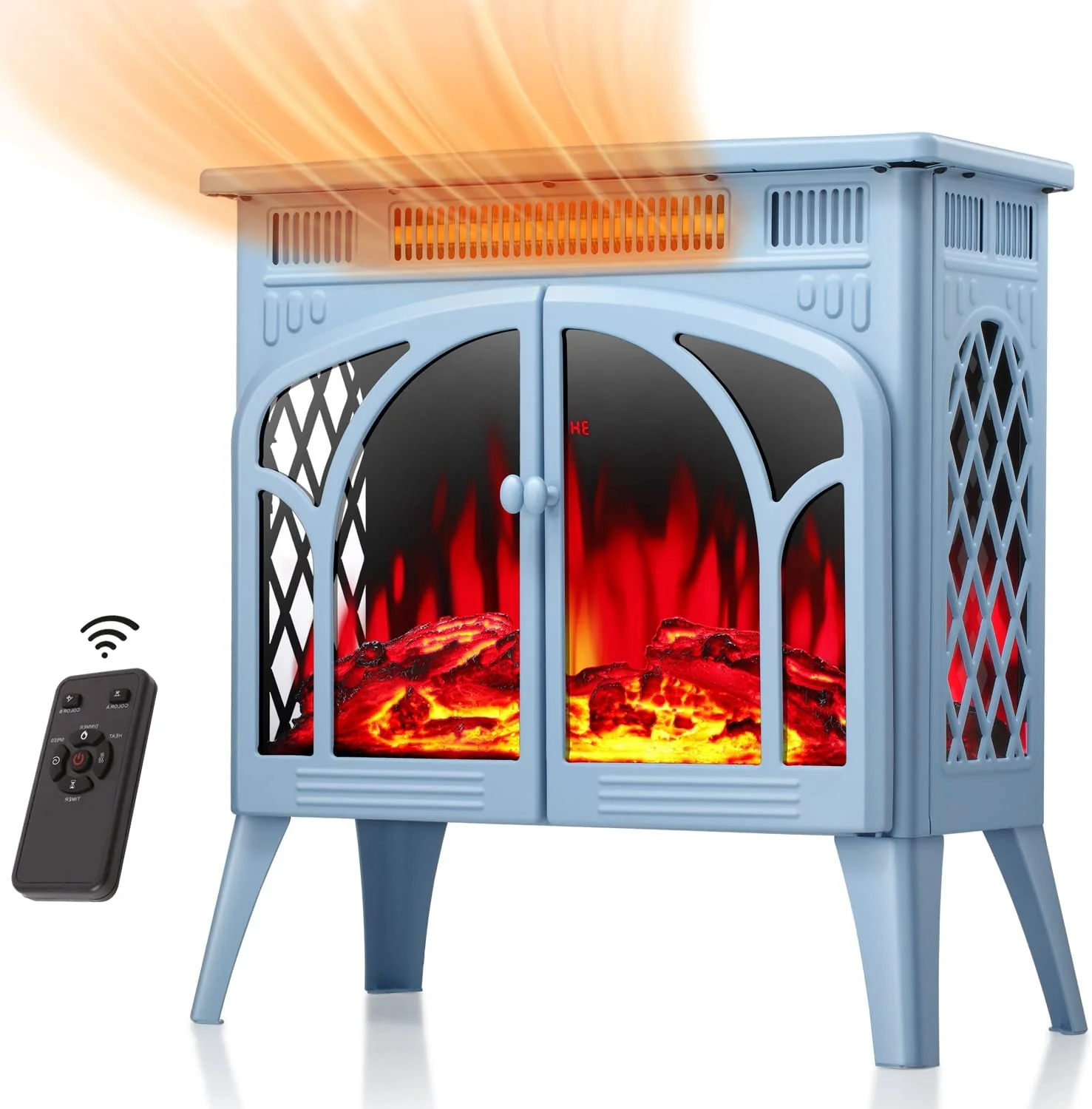25 Inches 3D Infrared Free Standing Electric Fireplace Stove S230B