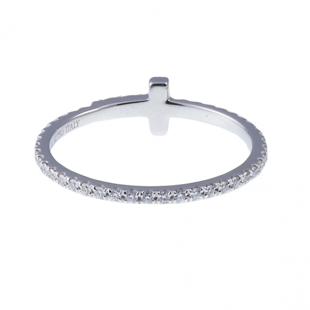 Tiffany & Co. Tiffany T Wire Eternity Ring 18K White Gold Diamond