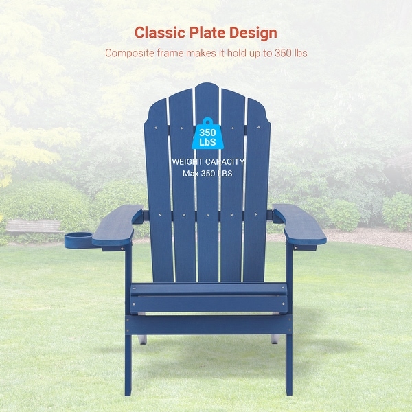 AOOLIMICS Patio Folding Adirondack Chairs Fire Pit Chair